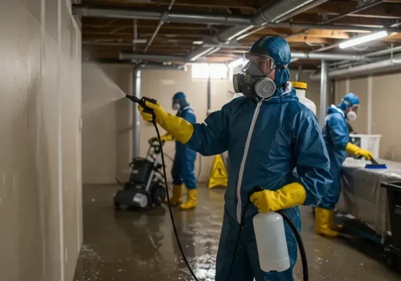 Basement Sanitization and Antimicrobial Treatment process in Metuchen, NJ