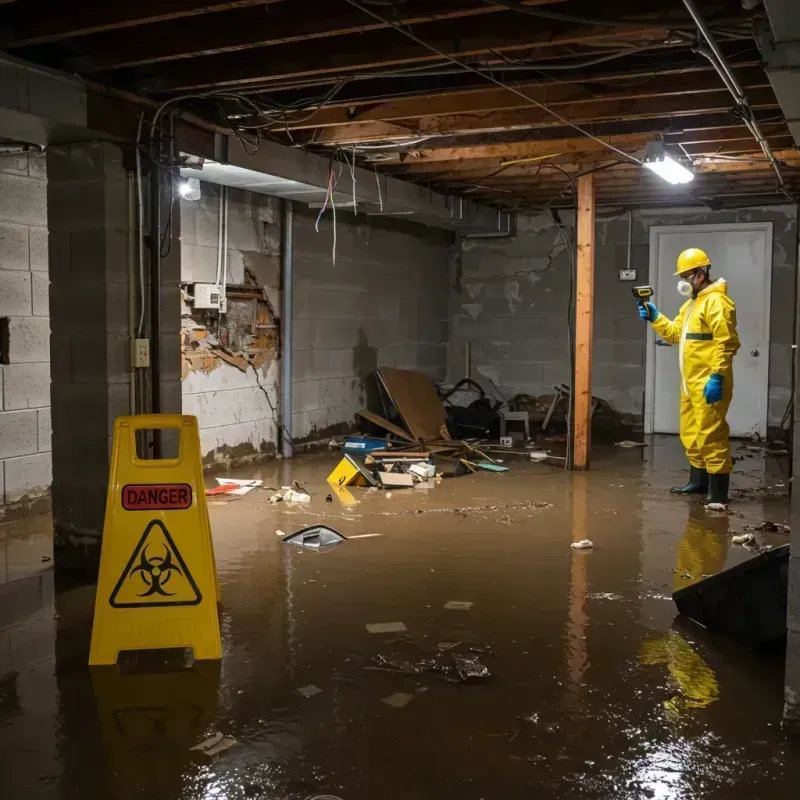 Flooded Basement Electrical Hazard in Metuchen, NJ Property