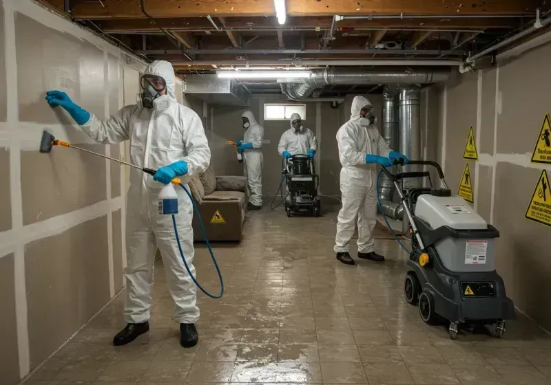 Basement Moisture Removal and Structural Drying process in Metuchen, NJ